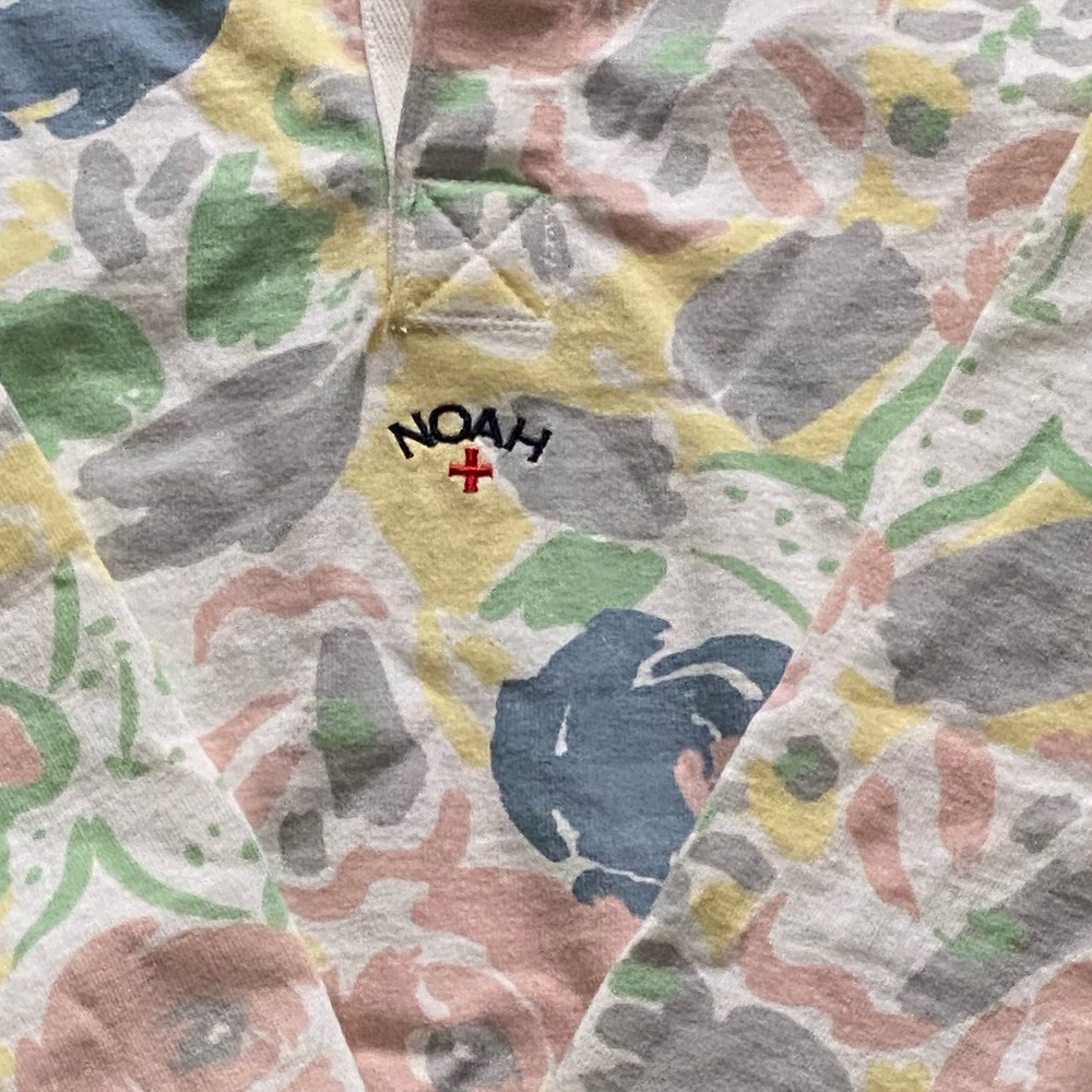 Noah NYC Pastel Floral Long-Sleeve Polo - Picture 3 of 9
